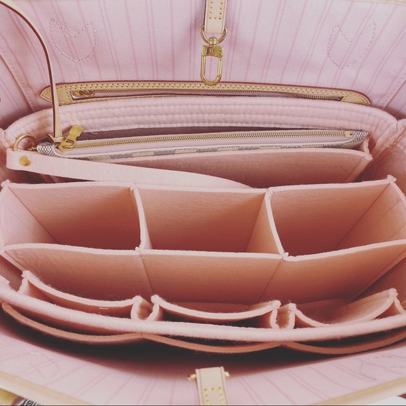 🙀😻LV Neverfull MM Purse Organizer Rose Ballerine - Picture 15 of 15